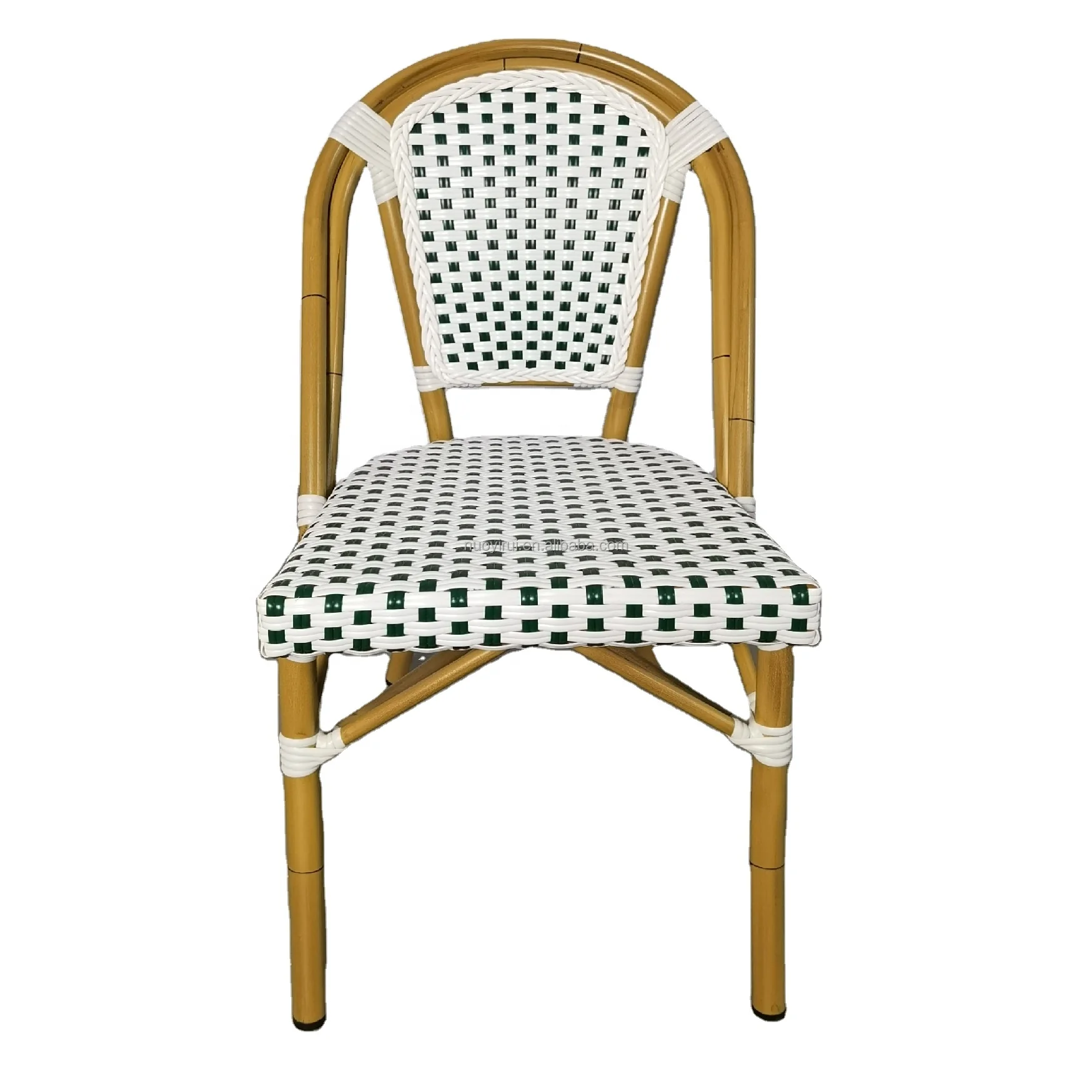 Armless outdoor furniture garden chair aluminum alloy chair similar like bamboo courtyard chair