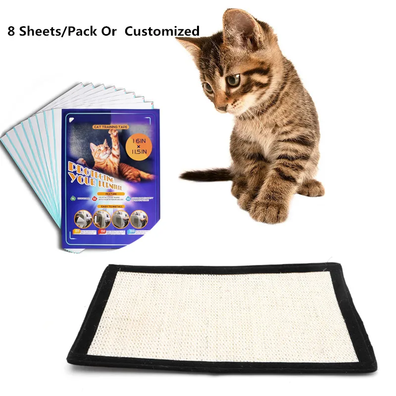 Upgraded Pre Cut 8 Set X-Large Double Sided Sticky Anti Scratching Tapes With No Residue on