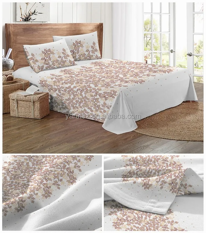100% polyester microfiber woven brushed design changxing printing bedsheet bed sheet fabric for home textile in rolls