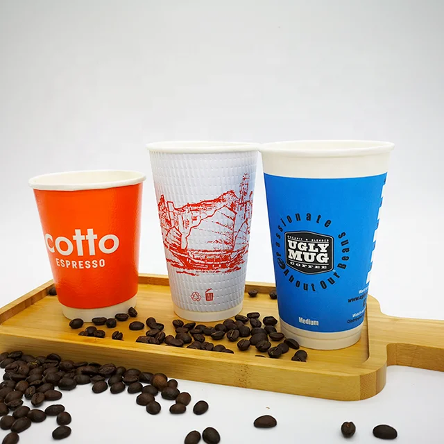 Quality double wall paper cup disposable coffee and milk tea takeaway paper cup