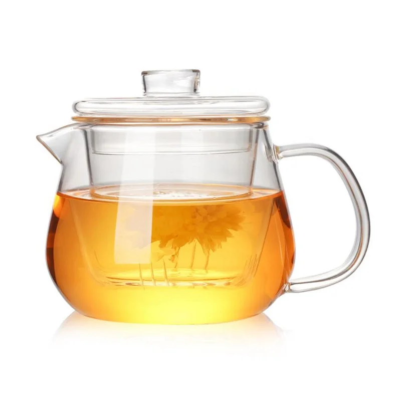 400ml Heat Resistant high borosilicate glass cold/hot water pitcher tea pot with filter