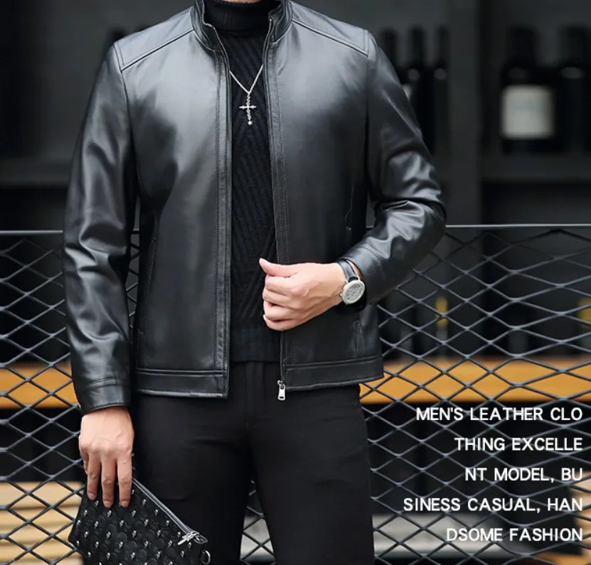 Wholesale  vintage  genuine sheepskin leather jackets for men