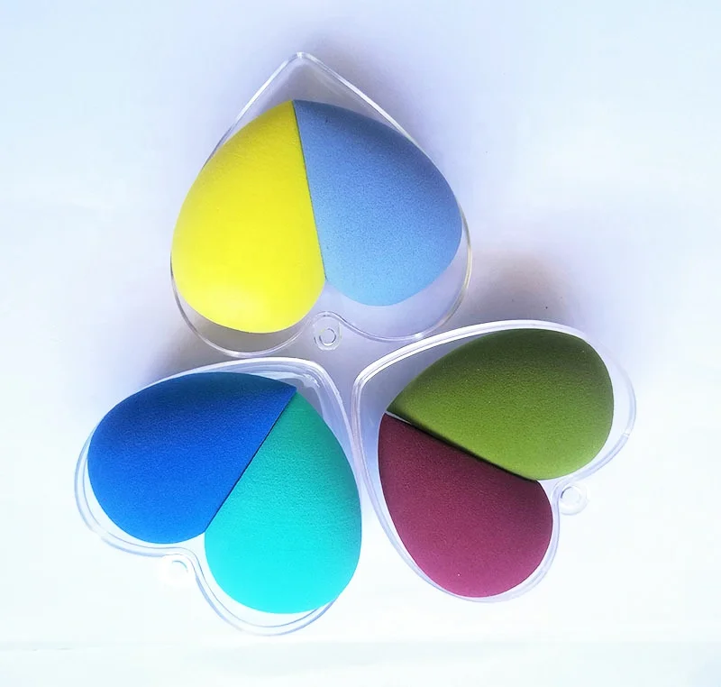 
Promotional Organic Beauty Makeup Sponge Heart Washable Makeup Blender With Packaging 