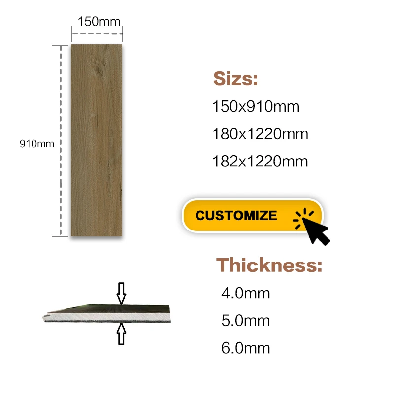 Moisture-proof Plastic LVT LVP Tiles Click Lock SPC Flooring 8mm Waterproof Vinyl Plank SPC Flooring PVC Vinyls Flooring