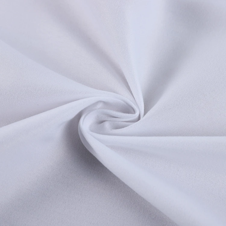 Bleached fabric per meter price cheap white wholesale bedsheet 100% polyester fabric rolls