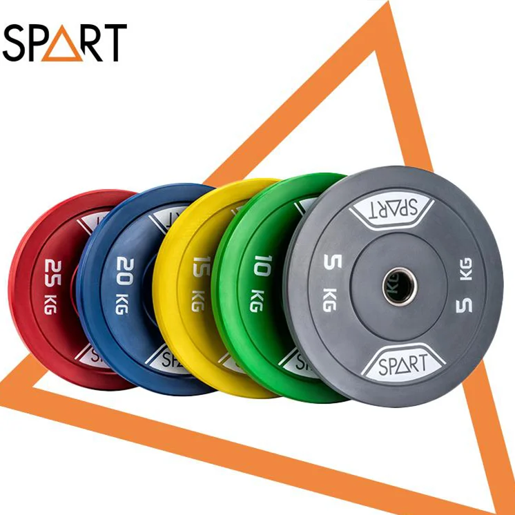 
manufacturer price weightlifting equipment rubber color bumper plates 