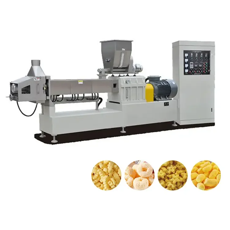 Factory price extruding puff corn snack making machine inflating leisure food processing line