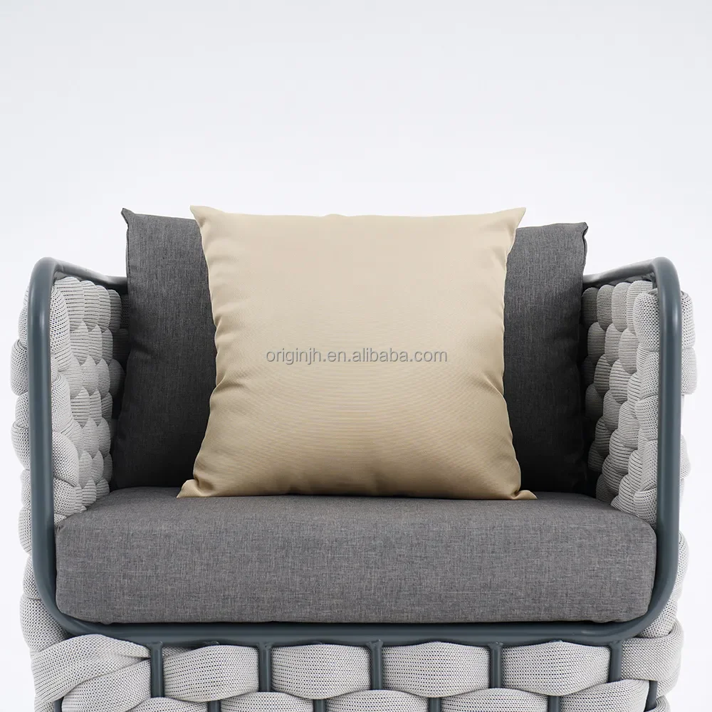 Luxury garden furniture modern wide rope outdoor loveseat patio furniture set sofa set outdoor