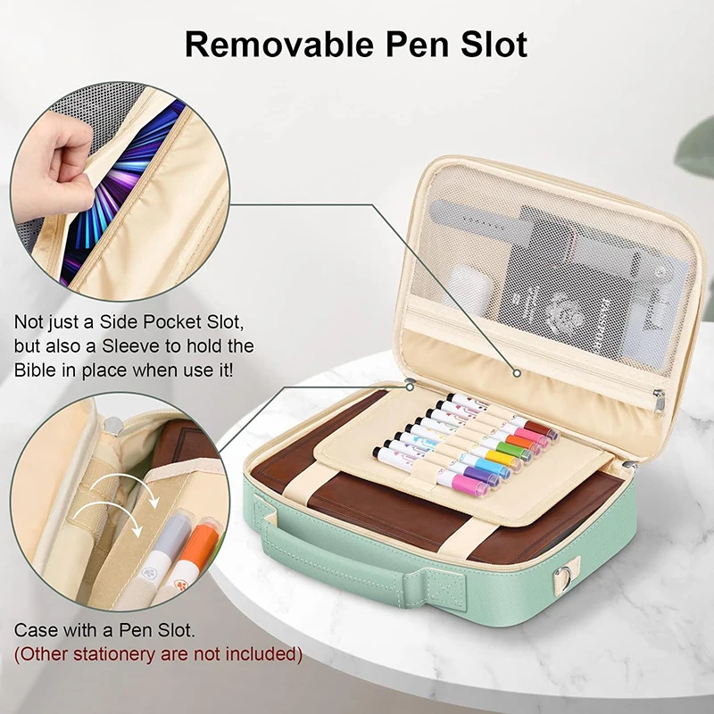 Custom Bible Cover Book Carrying Case with Shoulder Strap Bible Tote Bag