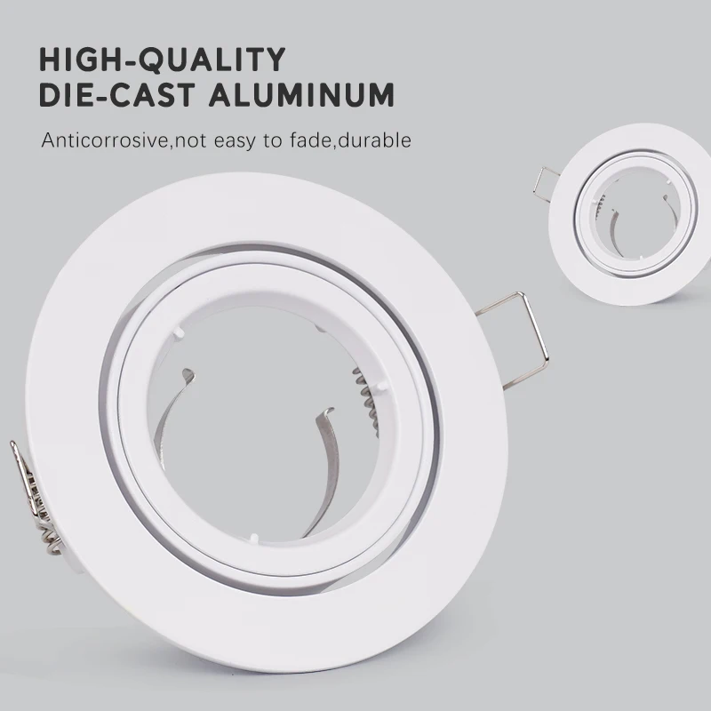 TOSEO Custom Aluminium IP20 Ceiling Fixture Light Adjustable 7w GU10 Recessed Led Lighting Downlight