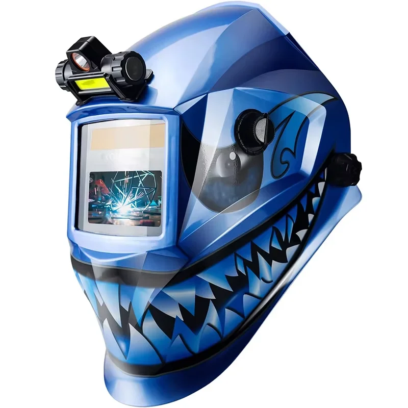 Adjustment Auto Darkening Welding Helmet Combined LED headlights welding mask