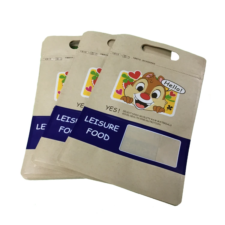 Custom Printed Food Packaging stand up flat bottom zip lock bag food pouches