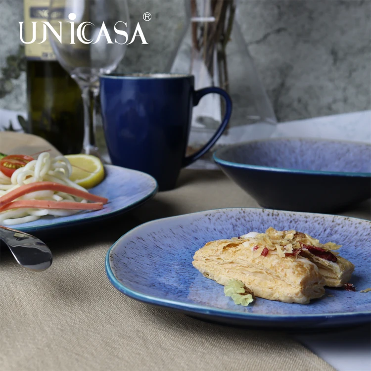 UNICASA Factory Made Ramen Bowl Stoneware Salad Bowl Set with Chopsticks Cheap Ceramic Customized Sustainable Kitchen Bowls
