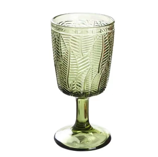 Glass red wine glasses, tall glasses, thickened colored hotel high-end decorative vintage wine glasses