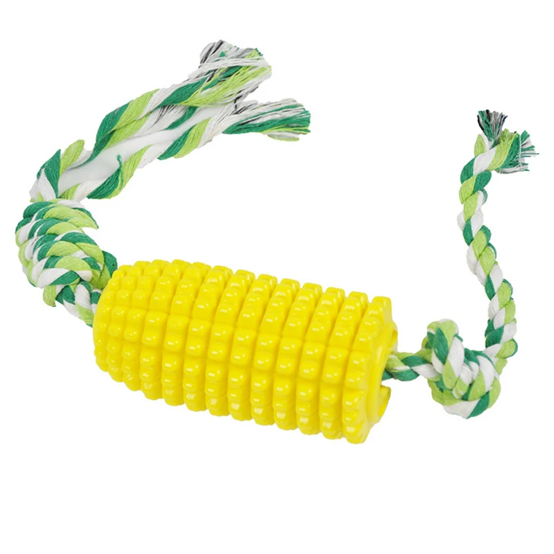 
Dog Chew Toys Puppy Toothbrush Rubber Corn Shaped Teething Cleaning Dental Rope for all Dogs Breed Interactive Aggressive Chew 