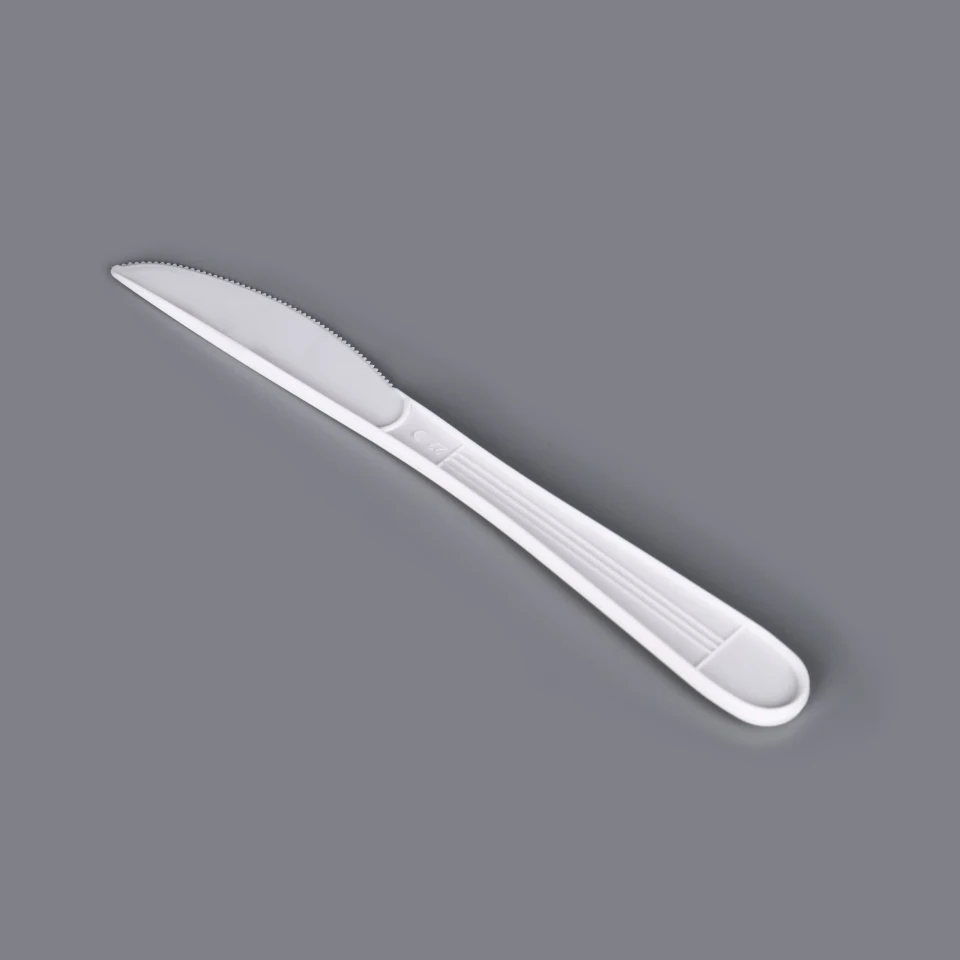 Heavy Weight Plastic Disposable Plane Cutlery Flatware Kits Knife Fork Spoon Napkin Utensils Black Cutlery Set