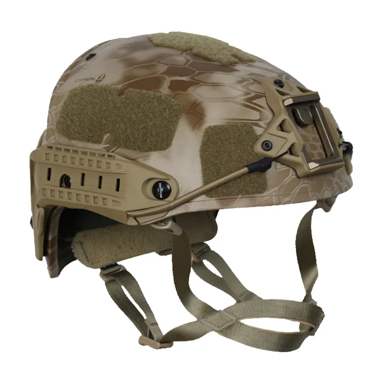 High quality NIJ level 3 camouflage pattern aramid airframe military ballistic bullet proof helmet