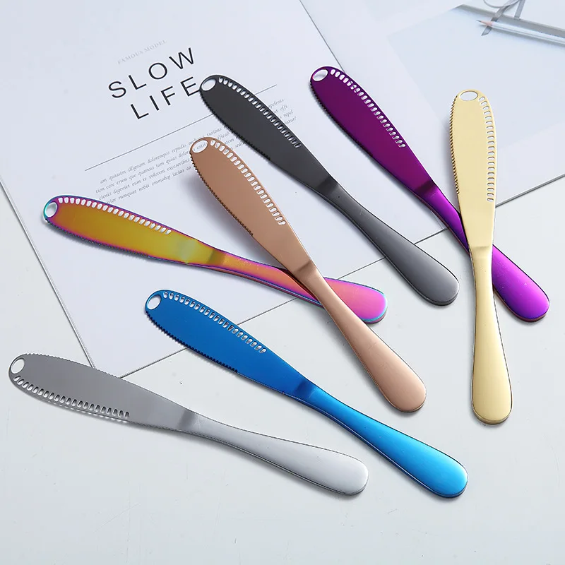 Butter Knife Stainless Steel Cutter With Hole Cheese Grater Bread Jam Cream Spreader
