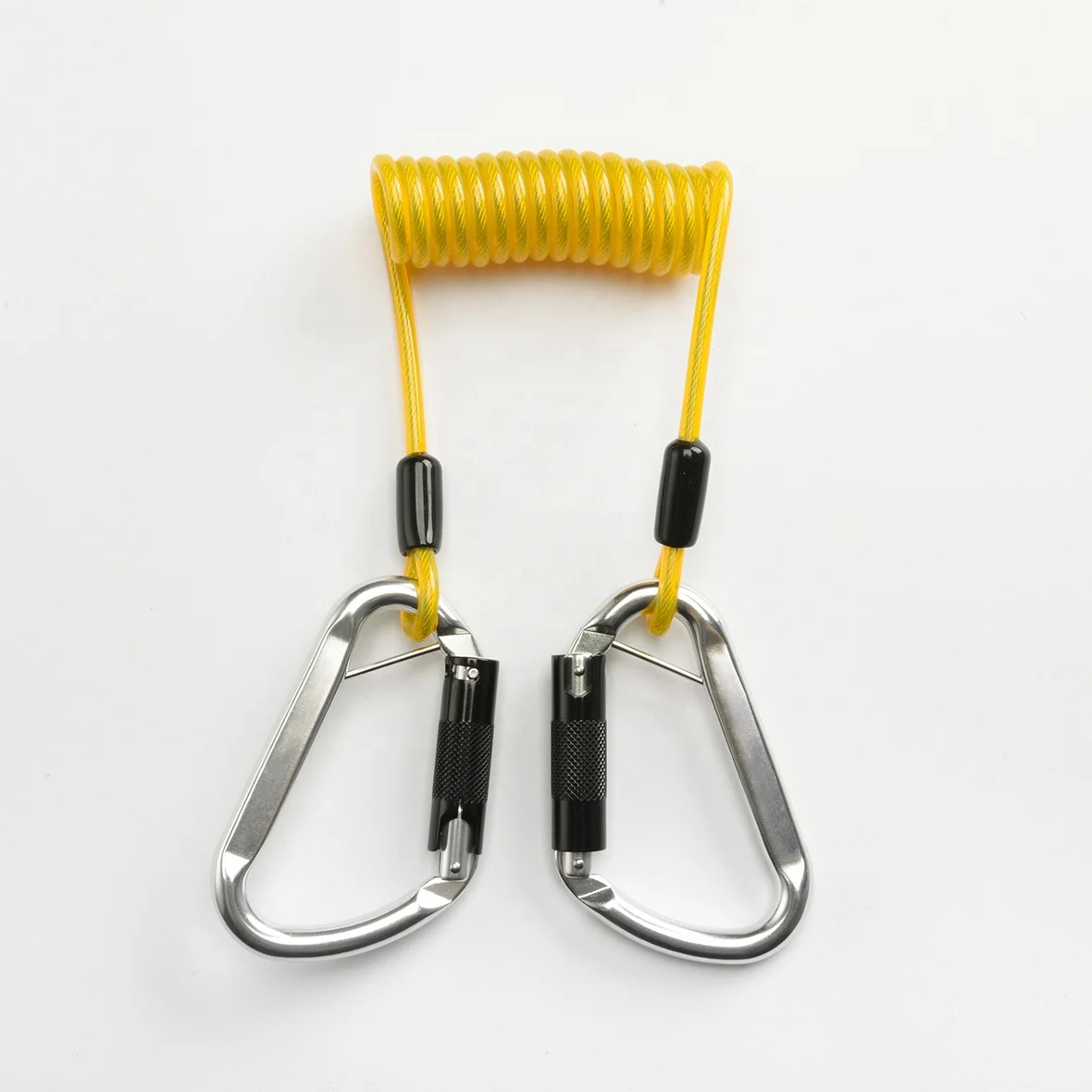 High Quality Fairly Elastic Lanyard Spiral Tool Manufacture Lockable Spring Tool Cord for Safety