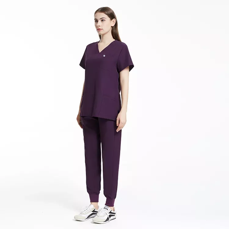 Spandex Breathable Nursing Scrubs Uniforms Sets Fashionable Medical Scrubs Sets