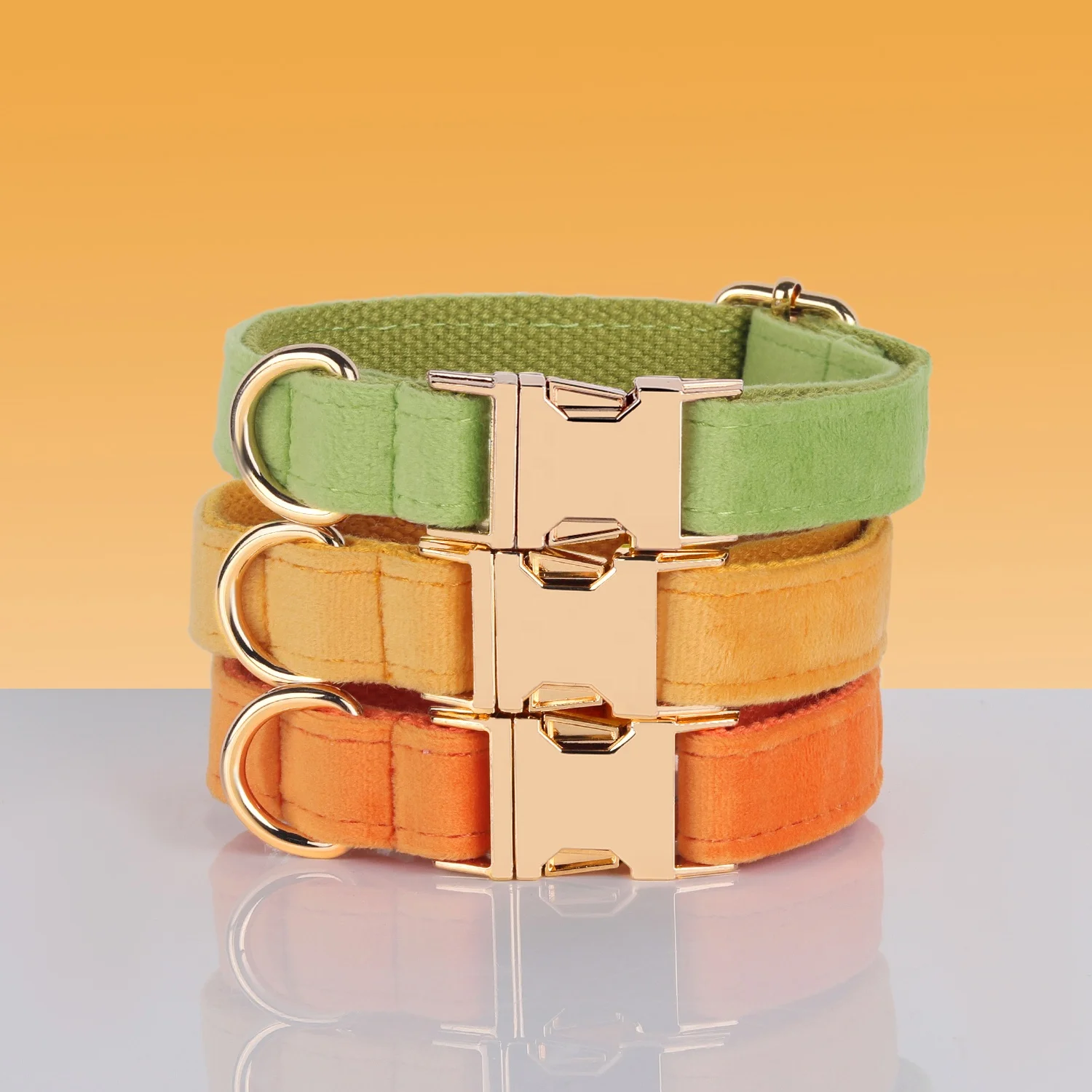 Hot sell promotional dog collar luxury durable soft velvet corduroy metal buckle dog collar wholesale pet dog tactical collar