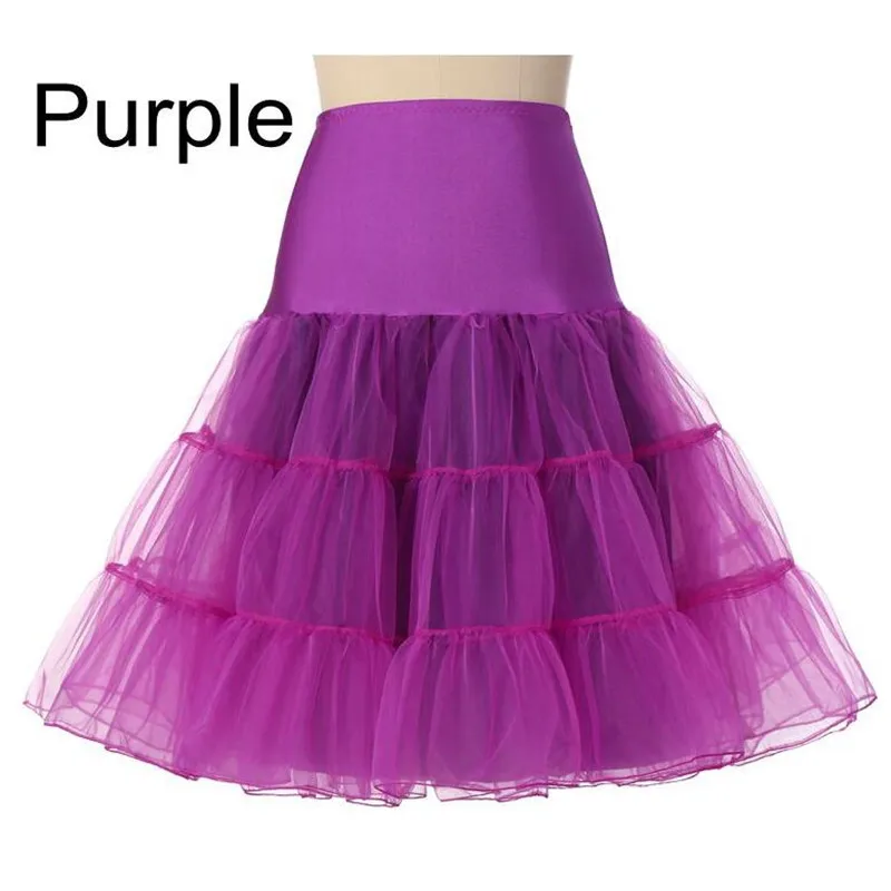Multi Colors Adult knee-length petticoat skirts in white Black color Women Vintage Underkirts Tutu Crinoline Petticoat