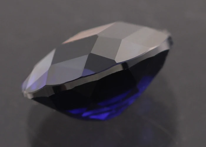 Sapphire Corundum For Watches Oval Dark Blue Checker Neelam Sapphire