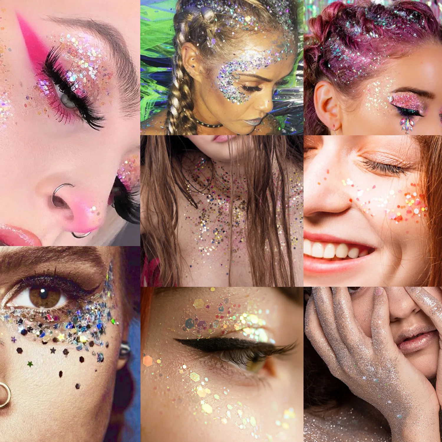 New High Pigment Chameleon Makeup Glitter Gel Liquid Eyeshadow for Face Hair Body for Stage Nightclub Customizable Private Label