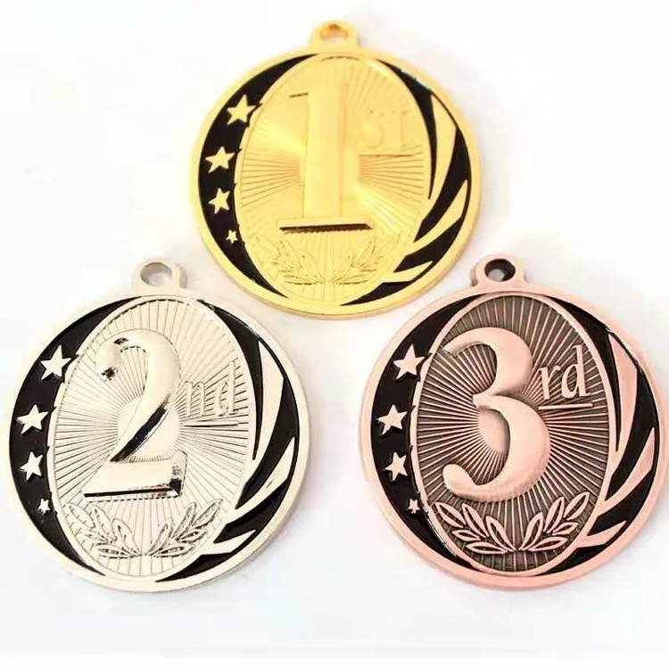 Custom Zinc Alloy medals and trophies weight lift  Medal
