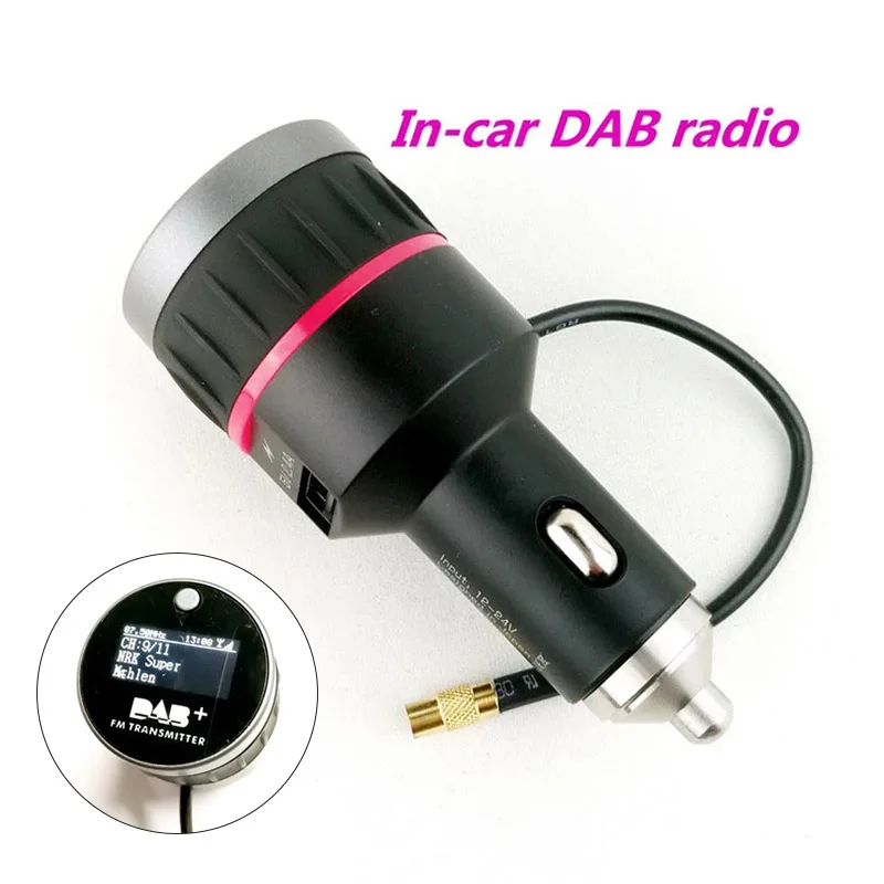  0 96 OLED во время езды в автомобиле DAB радио FM передатчик с USB зарядное устройство прикуриватель интерфейс