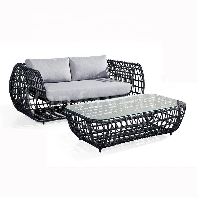 Weatherproof Garden Furniture Metal Garden Seats All Weather Patio Set Aluminium Outdoor Setting Black Metal Patio Set