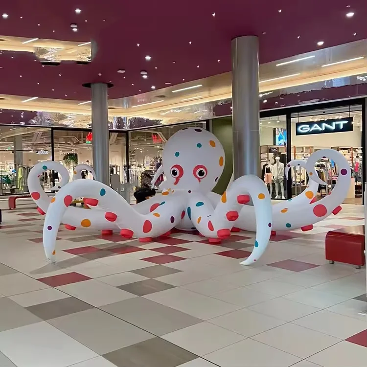Party Amusement Decor Giant Pink Inflatable Sea Octopus Monster Balloon Inflatable Octopus With Tentacle