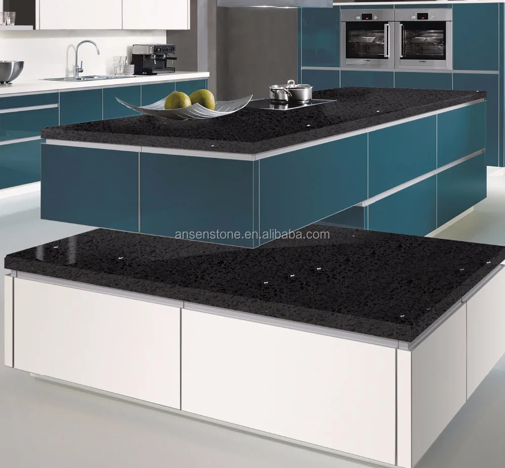 Искусственный камень галактики AS-G008 Черный Galaxy блестящие розовое Countertop кварца