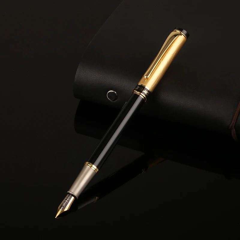 Hot Selling Famous Brand Custom Logo Electroplating Craft 0.5mm Iridium Nib Metal Fountain Pen