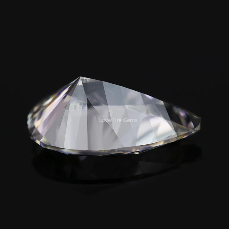 full sizes synthetic gemstone very light yellow warm white g cubic zirconia pear cut loose 5a cz stones