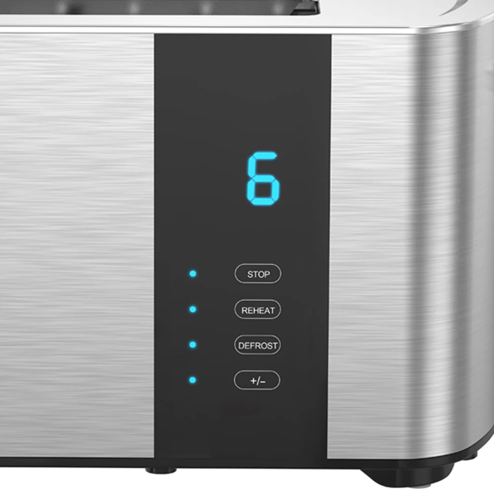 Tenfly Touch Screen Toaster Factory Custom, Stainless Steel Home Breakfast Bread Toaster, Single Slot 2 Slice Sandwich Maker