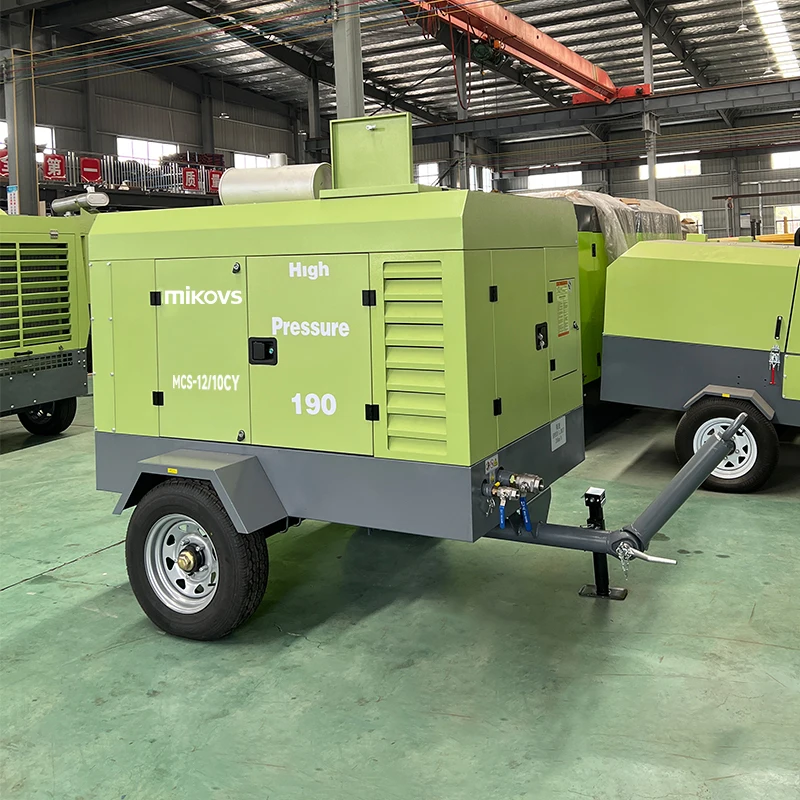 185 cfm Portable Diesel Air Compressor for Sandblasting