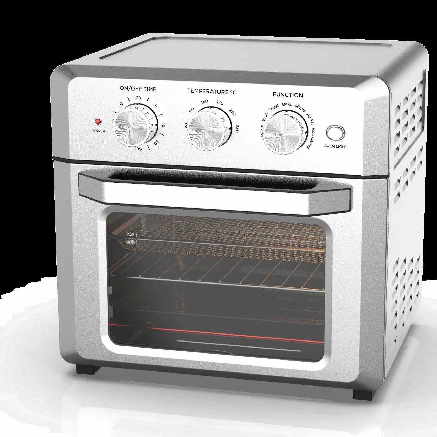 Electric commercial air fryer 18L manual air fryer oven with stainless steel body air fryer oven