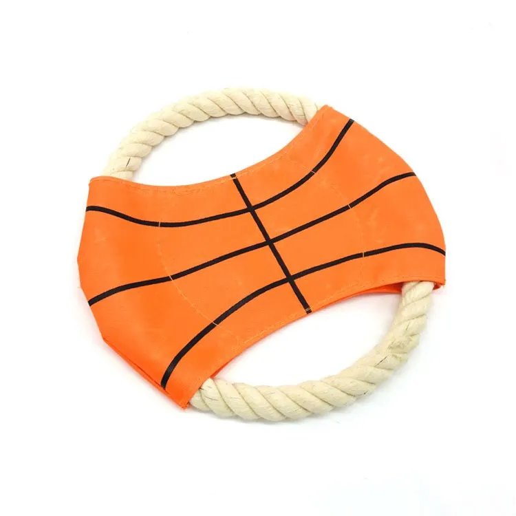 Throw Rope Disc Flyer Toy for Dog Cotton Rope Pet Dog Puppy Training Flying disc
