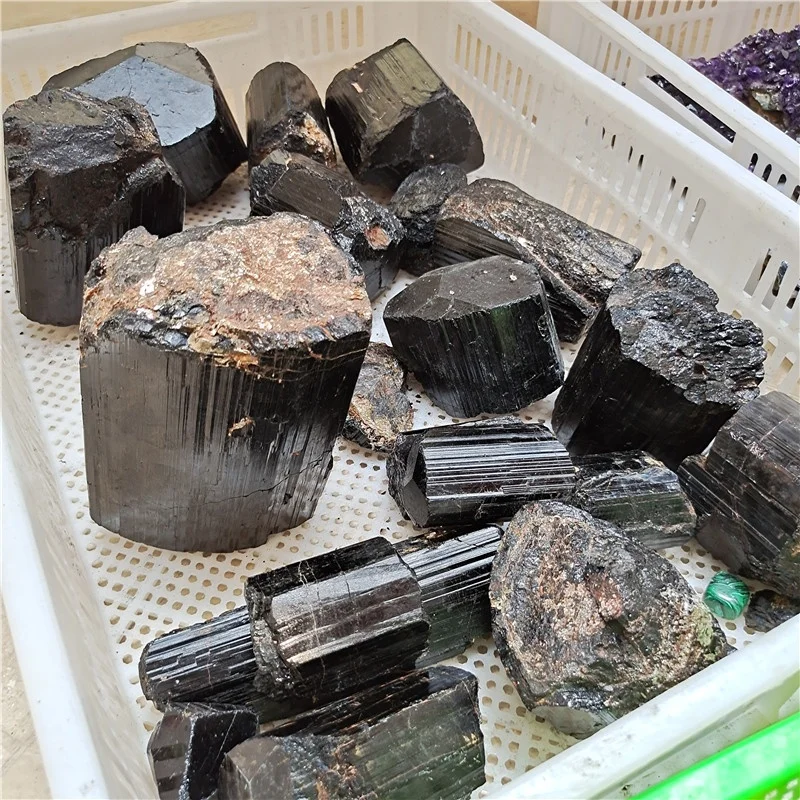 Wholesale price crystals speciment natural raw black tourmaline rough for healing stone