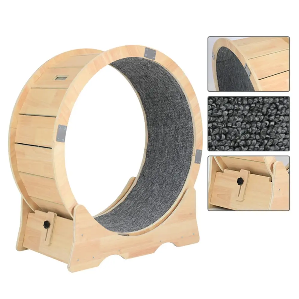 MEOW LOVE PET Quiet Stable & Easy Install Safe Cat Running Wheel Unstuck Paw Cat Treadmill for Exercise