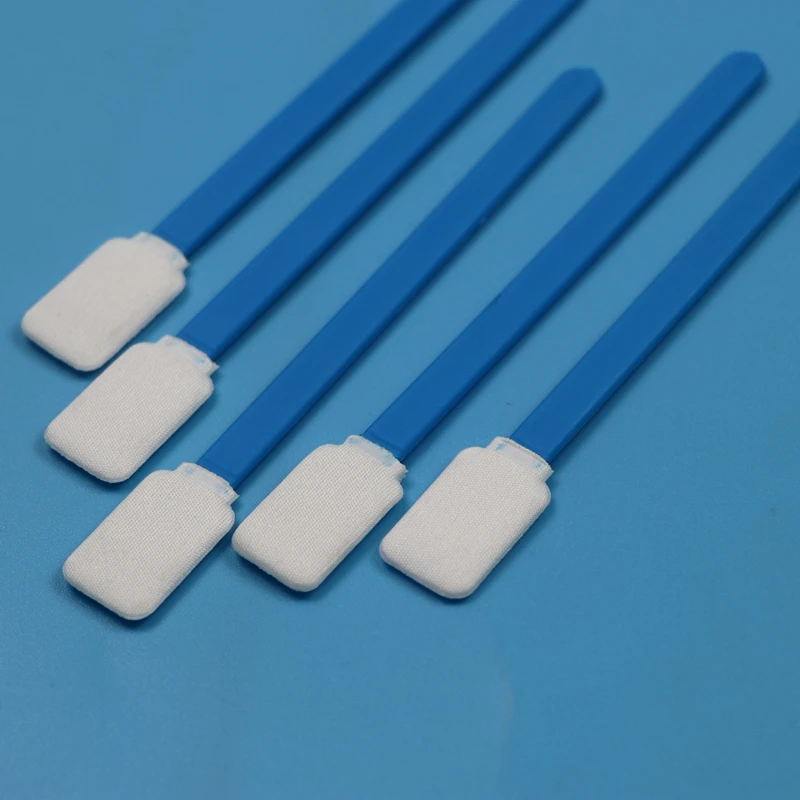 714 Polyester Knitted Large Cleanroom Swab Flat Square Microfiber Swab for Surface Cleaning