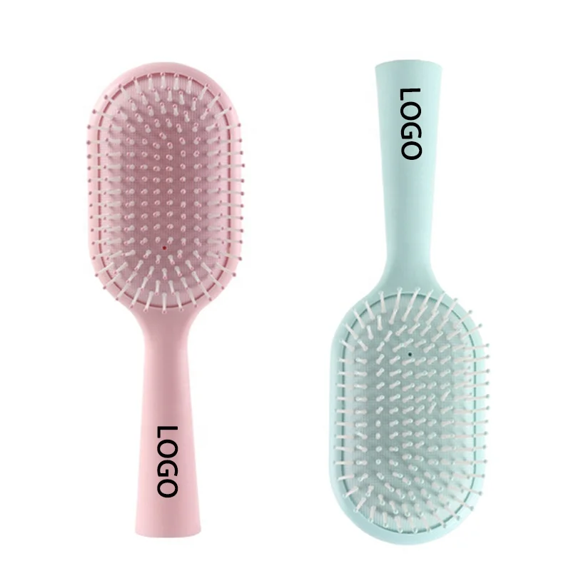 Customized logo new design colorful hair brush detangler massage cushion hair brush