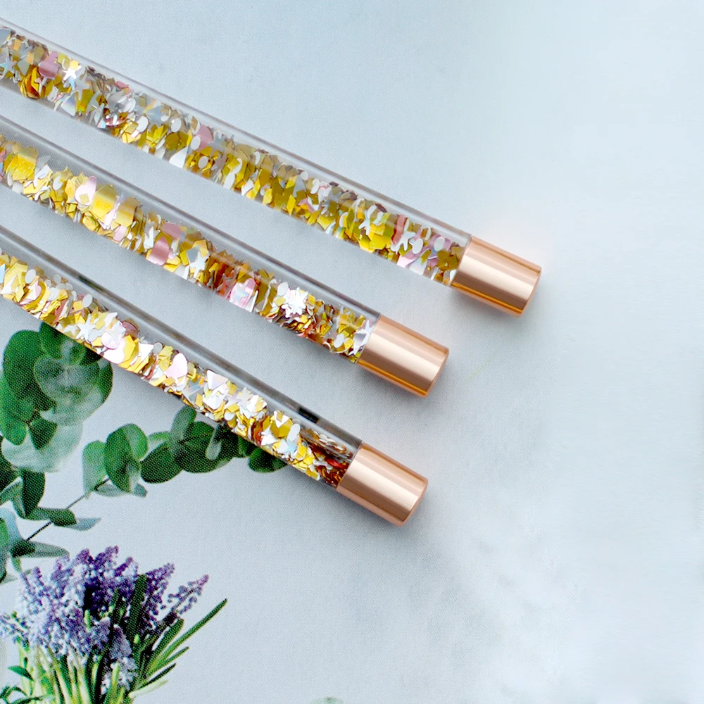 2022 частная маркировка розовое золото Кисть для ногтей 100% чистый колонский дизайн акриловый гель