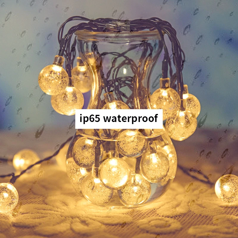 8GV 8  Lighting Modes 50 LED 7 Meters Outdoor Waterproof Holiday Light Solar Christmas Decoration LED String Light