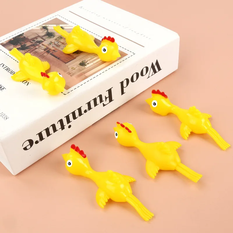 Soft TPR Turkey Shape Launch Tricky Toys For Kids catapult Turkey slingshot chicken strange toy Sensory Fidget Toy