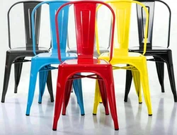 Wholesale Restaurant Industrial Metal Iron Steel Tolixs Chair in Copper/Gunmetal/colorful Industrial Style metal dining chair