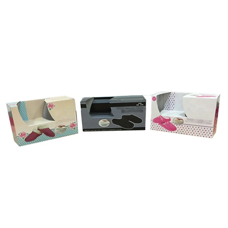 Fashion design Chinese customized printed recyclable Manufacturer  slipper Colored Corrugated Paper Shoe Box Packaging