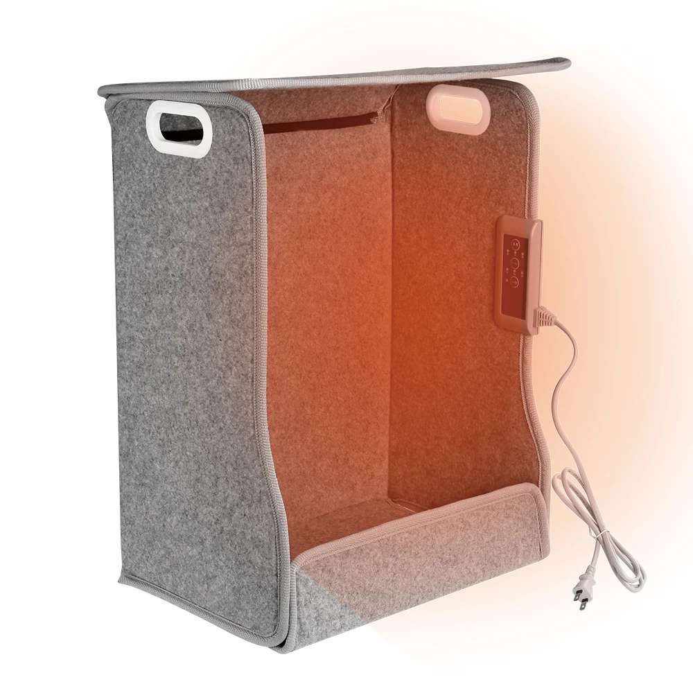 Portable Electric Space Heater with Timer, Extra Warmth for Legs, Ankles, Feet - Foldable & Portable & Quiet-heating for Office