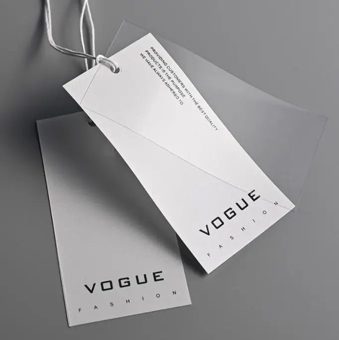 Hot Sell Hang Tag Factory Wholesale Clothing Custom Name Clear